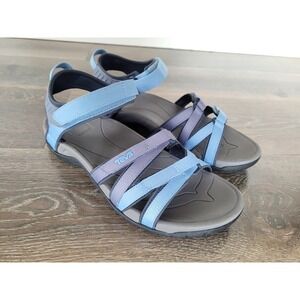 Teva Tirra Womens Sandals Blue Multi Strappy Hiking Water Shoes 4266 Size 10